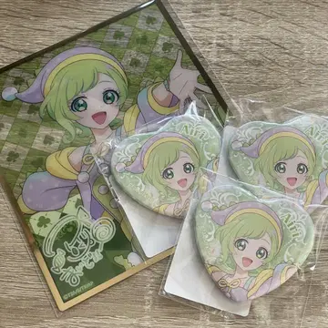 비밀의 아이프리 미츠바 아이리 캔뱃지&색지 세트/DMM 스크래치