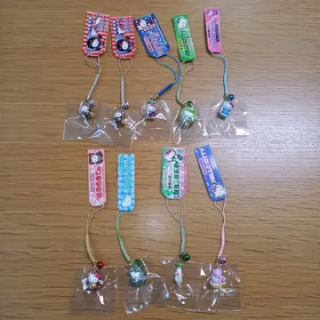 키티 스트랩 키링 목걸이 9점
