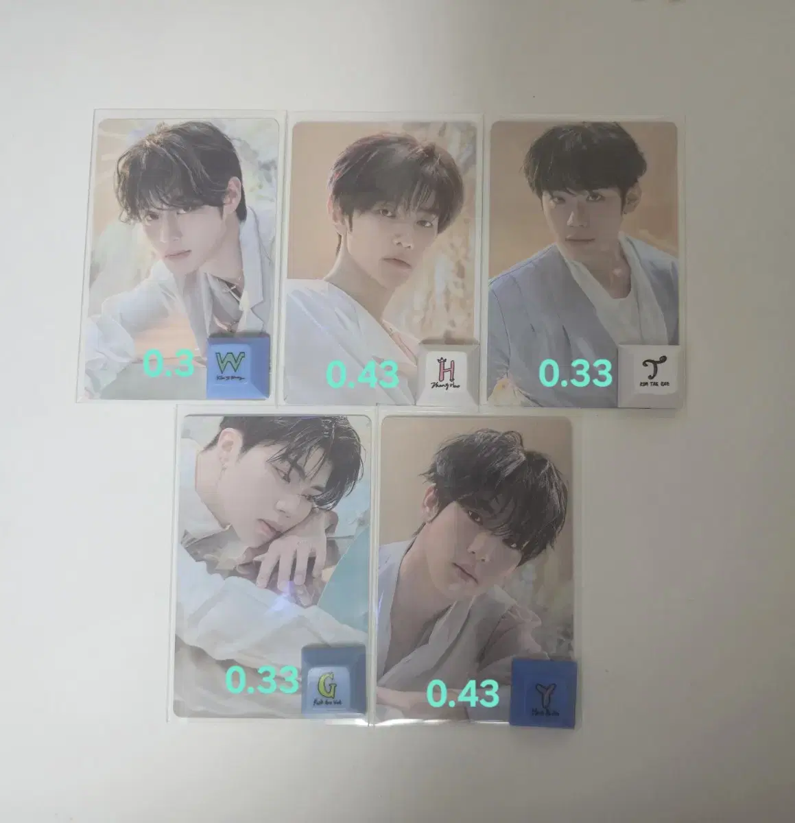 제베원 5집 키캡 포카 분철 지웅 태래 건욱 유진