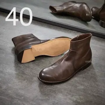 새상품 PADRONE 사이드 지퍼 부츠 가죽 신발 40