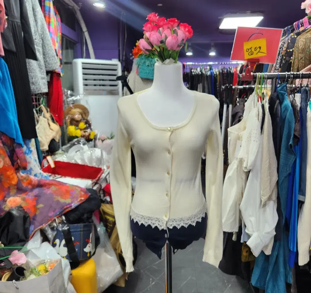 레이스 엣지 카디건(55)