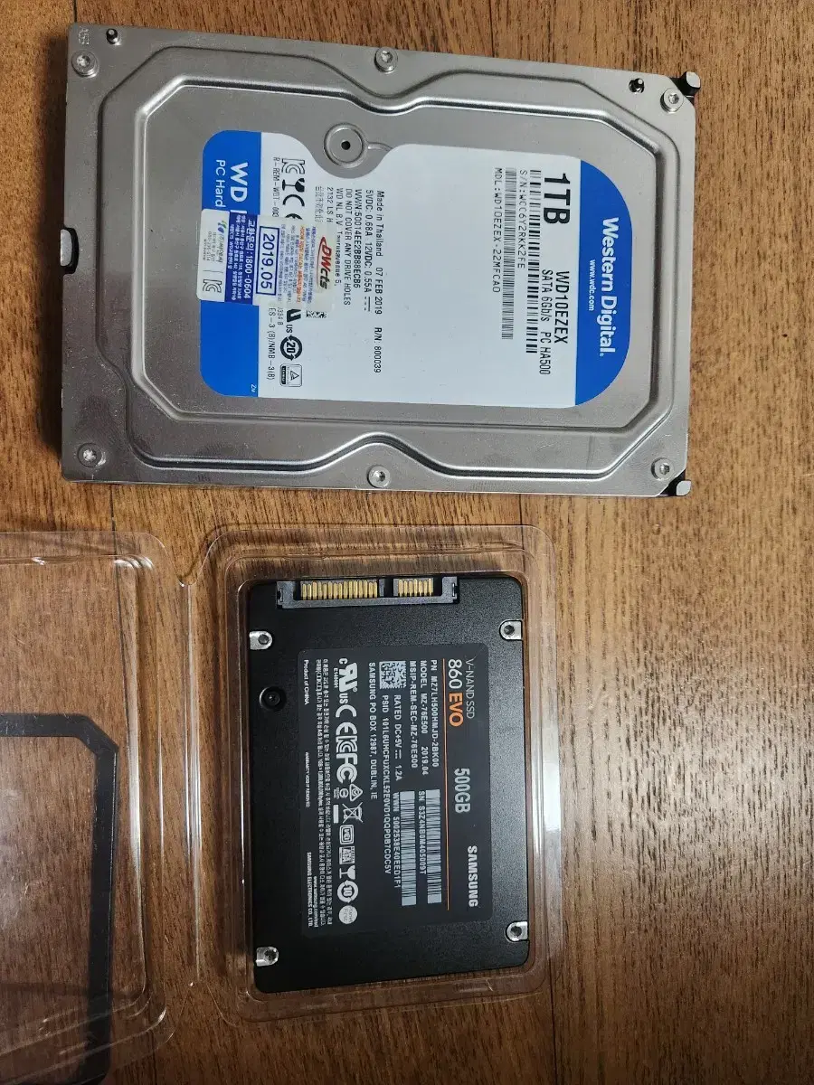 삼성 evo 860 500g ssd /wd 1tb hdd 201955,