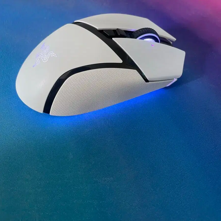 플박/레이저 바실리스크V3PRO화이트+8K동글