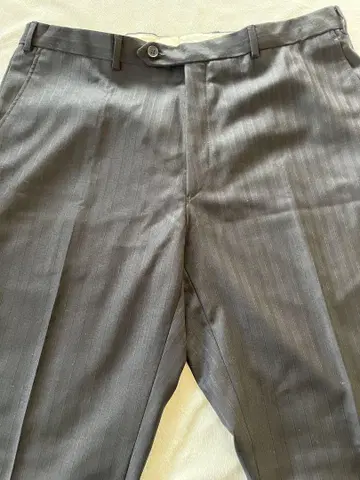 FERRE ITALY 블랙 스트라이프 슬랙스