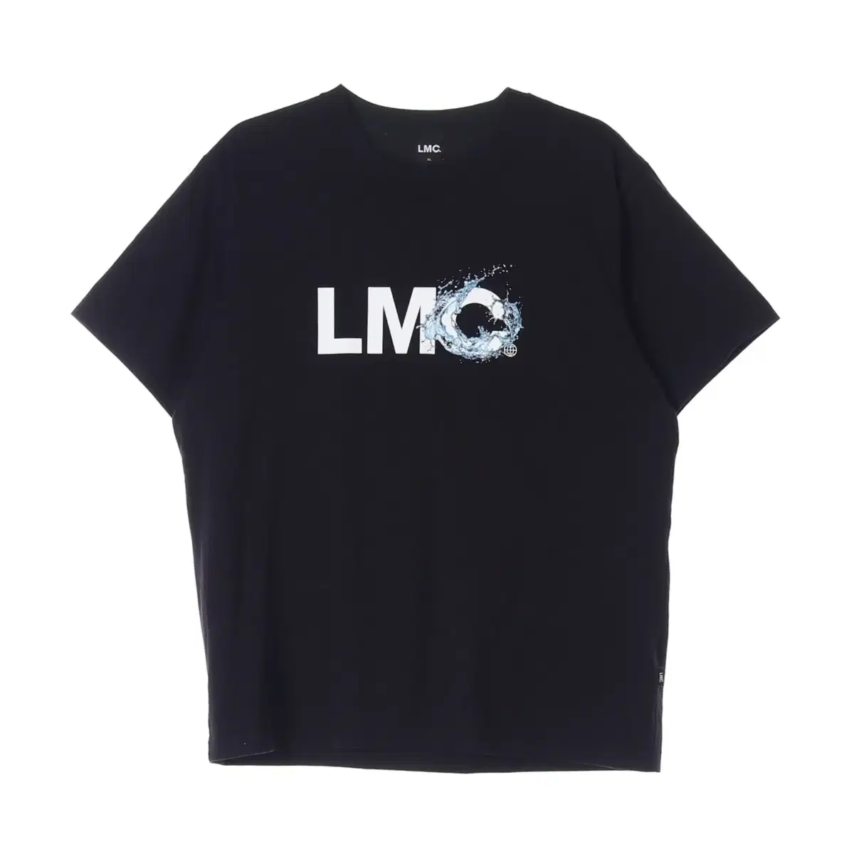 [XL]LMC엘엠씨 파도 빅로고 블랙 반팔 크루넥 티셔츠