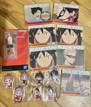 하이큐!! 제일복권 아크릴 키링 아크릴 스탠드 색종이