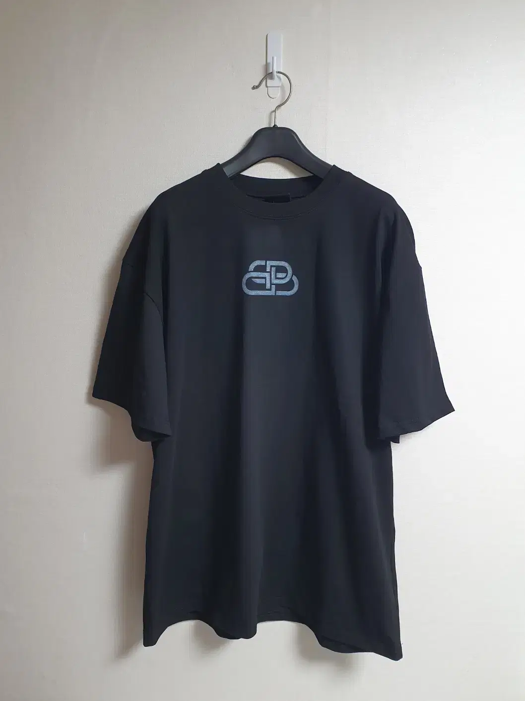 무료배송 빈티지 발렌시아가 BB 오버핏 반팔 티셔츠 블랙 XL