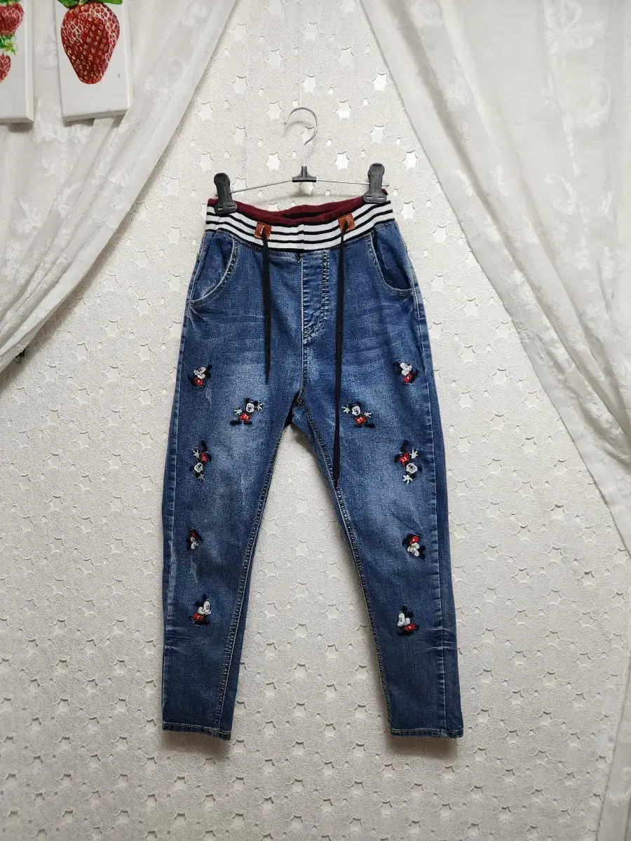 미키 밴딩 청바지 55
