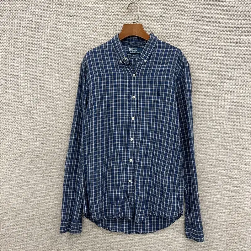 폴로 랄프로렌 빈티지 체크 린넨 셔츠 95 D00549