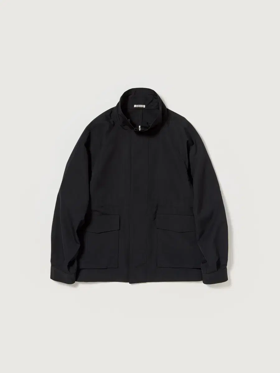 오라리 25ss 울 맥스 하이넥 블루종 블랙