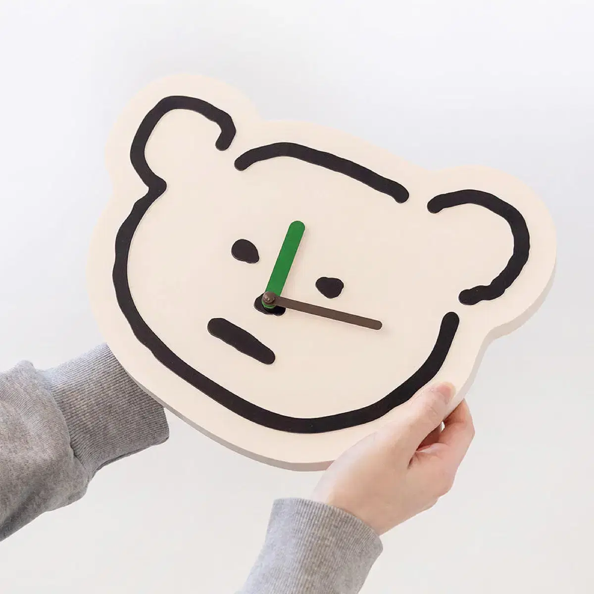 곰돌이 무소음 벽시계