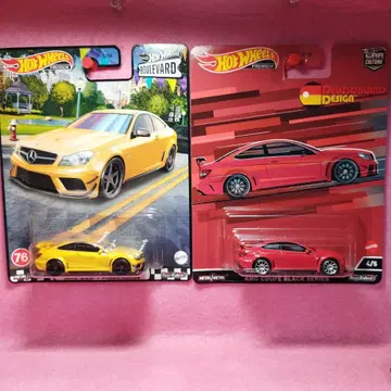 핫휠 프리미엄 메르세데스 벤츠 C63 쿠페 2대 세트