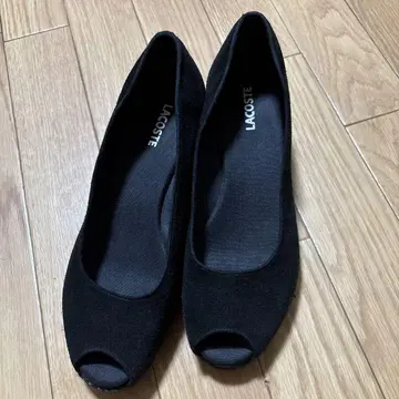 라코스테 웨지솔 샌들 펌프스 블랙 스웨이드 24