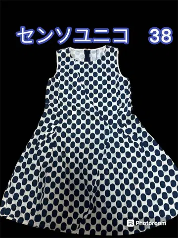 새상품 센소유니코 여성용 M 38 원피스 튜닉 도트 tb