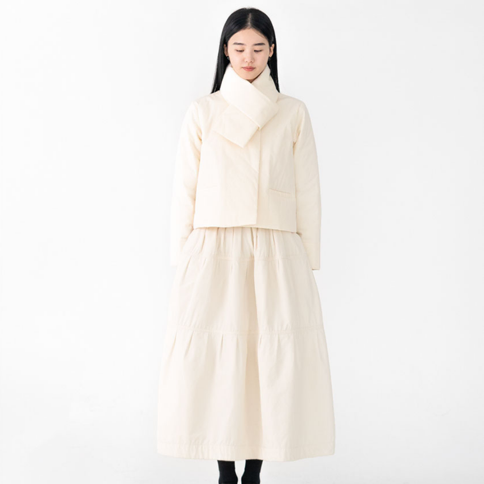 EUNOIA(ユノイア) LILY PADDING SKIRT U-NOIA_Lily Padding Skirt_Black_Medium #eunoia,#유노이아 on