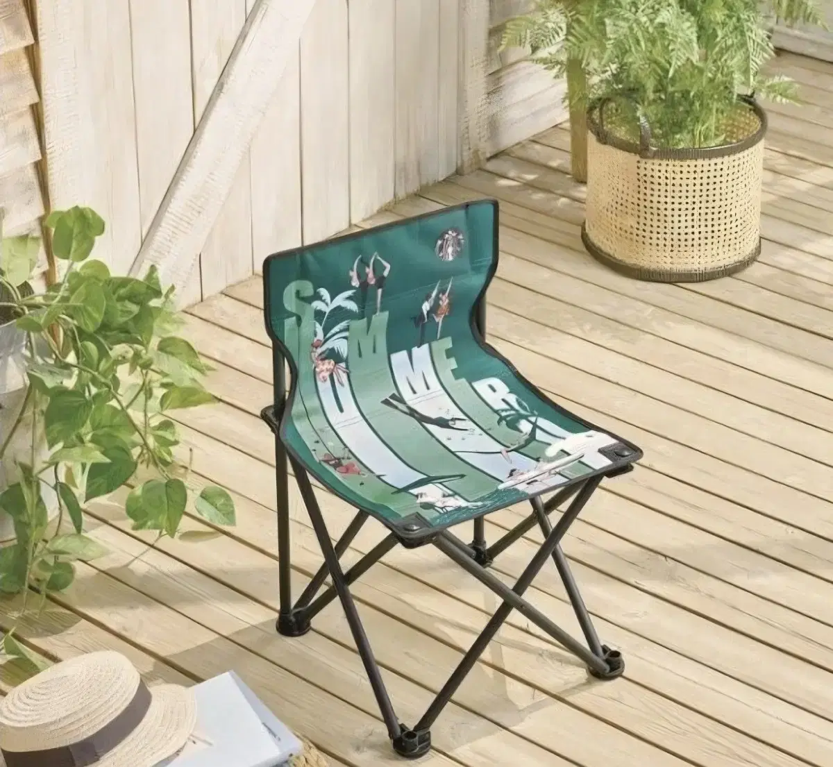 Starbucks chair green, orange (unused)