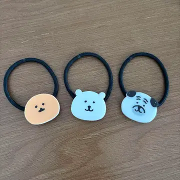 [ 최종 가격 인하 ] 농담곰 퍼그 씨 두더지 고로케 머리끈 3개 세트