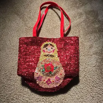 컬리 컬렉션 스팽글 토트백