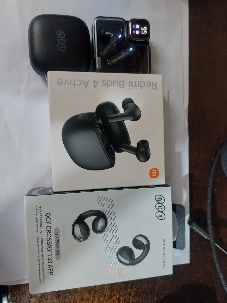 qcy t13 anc. t33.melobudsneo이어폰4개 일괄팜