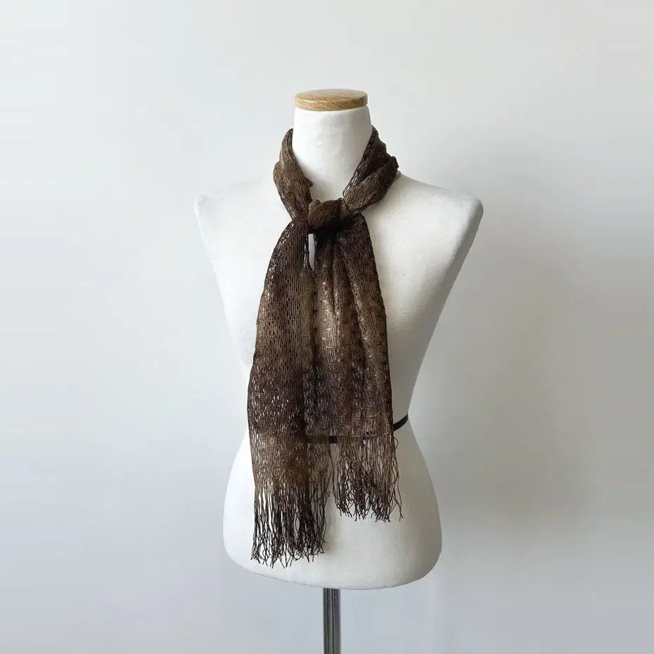 Brown tie-dye scarf