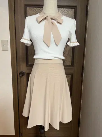 미셸 마카롱 반팔 리본 포함 원피스