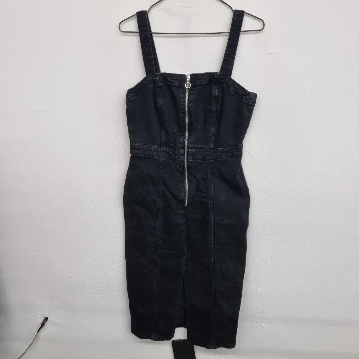 [여성55 size] ZARA 자라 워싱 데님 멜빵 치마 원피스