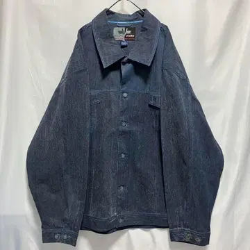 00s 3XL 힙합 데님 트래커 재킷 y2k