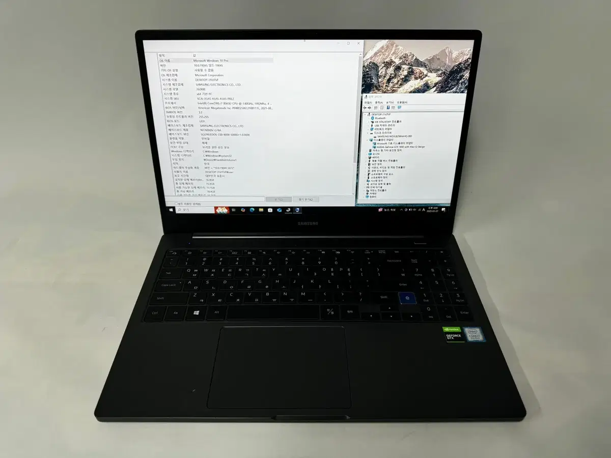 삼성 게이밍노트북 i7 / 16G / GTX1650 그래픽 3D게임가능!