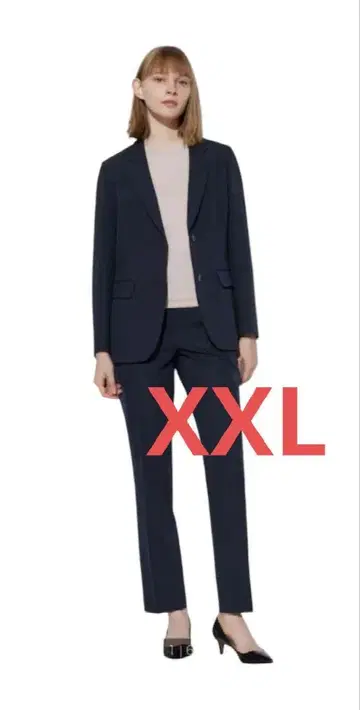 유니클로 감동 자켓 감동 팬츠 정장 세트 2XL 큰 사이즈 네이비