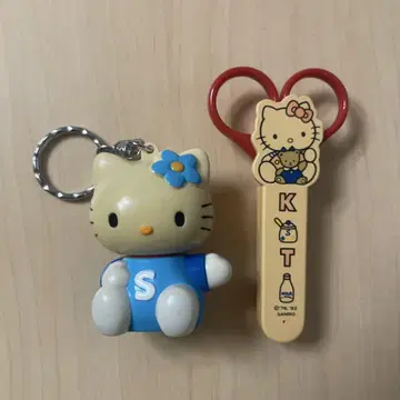 레트로 헬로키티 카오하나 마스코트 키링 가위