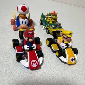 마리오 카트 풀백 카 닌텐도 캐릭터 4대 세트