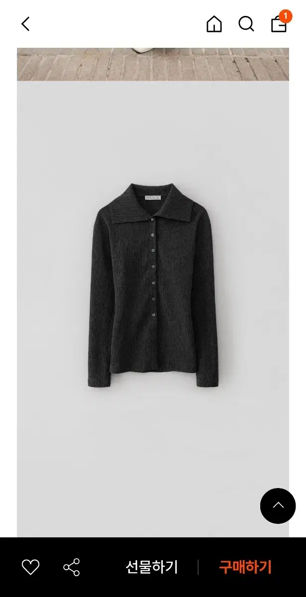 RRASE pleats Blouse _Charcoal (S)