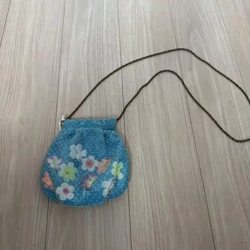 페페의 꽃무늬 스카이블루 미니백