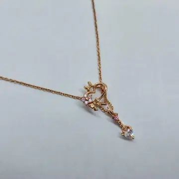디즈니 925 실버 하트 목걸이