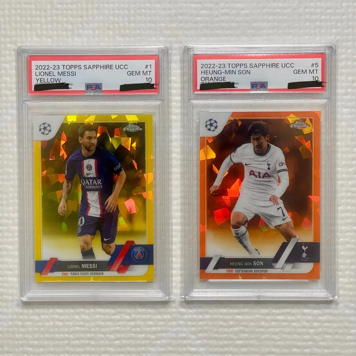 [PSA10] 탑스TOPPS 22-23 리오넬 메시, 손흥민 한정 카드