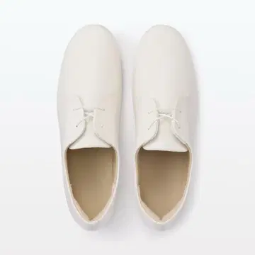 미사용 무인양품 피로에 강한 가죽 신발 오프화이트 22.5cm