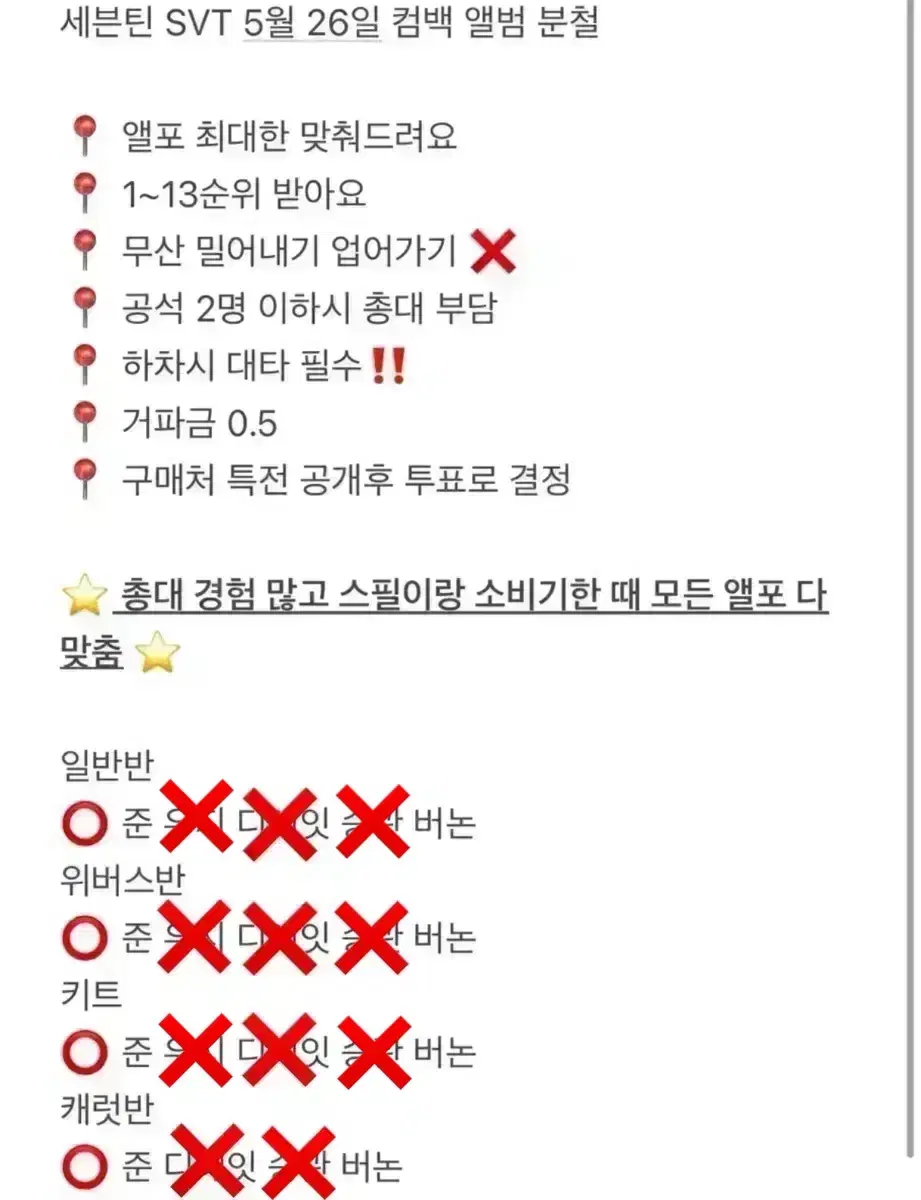 [Matching Spills and Expiration Dates for All Album Photos] Seventeen SVT May Comeback buncheol