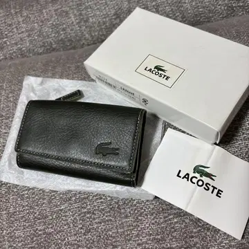라코스테 다용도 키케이스 소가죽 카키