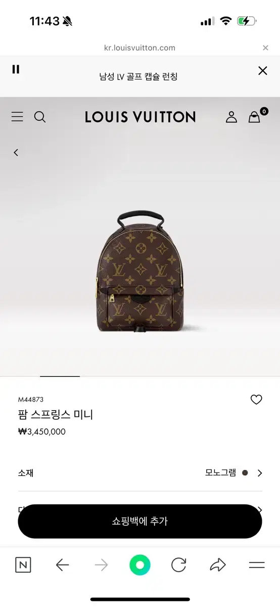 루이비통 팜스프링스 미니