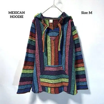 Mexican Parka 멕시코 후드티 풀오버 레인보우 M