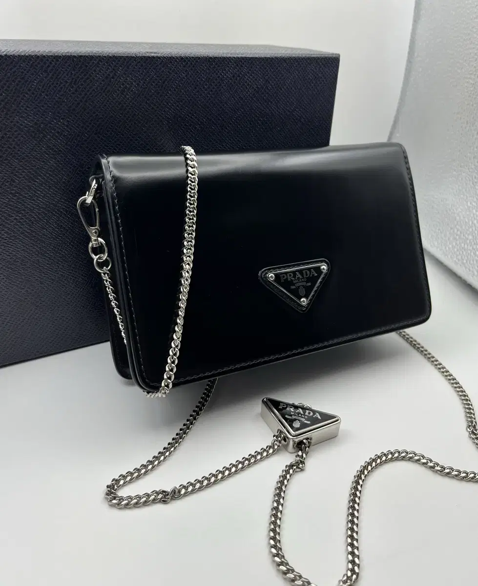 [New Product] Prada Brushed Leather Spazzolato Shoulder Bag Black
