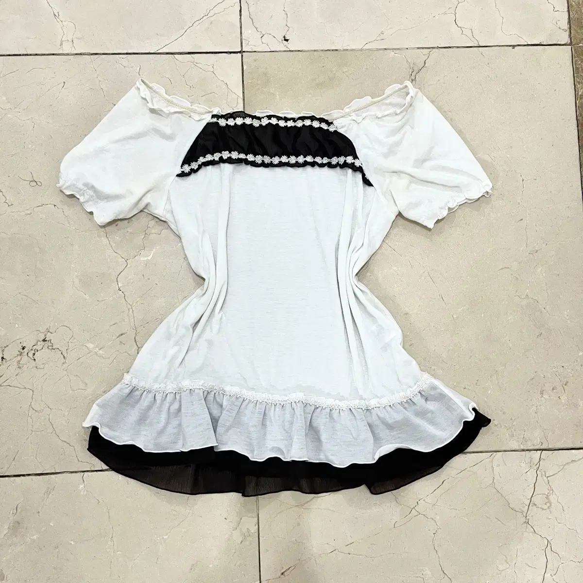 크루빈티지 라떼갸루 히메갸루 오네갸루 오프숄더 블라우스(일본빈티지)