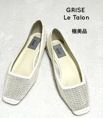 LE TALON 스퀘어 스티치 메쉬 플랫 르 탈론 펌프스 스퀘어