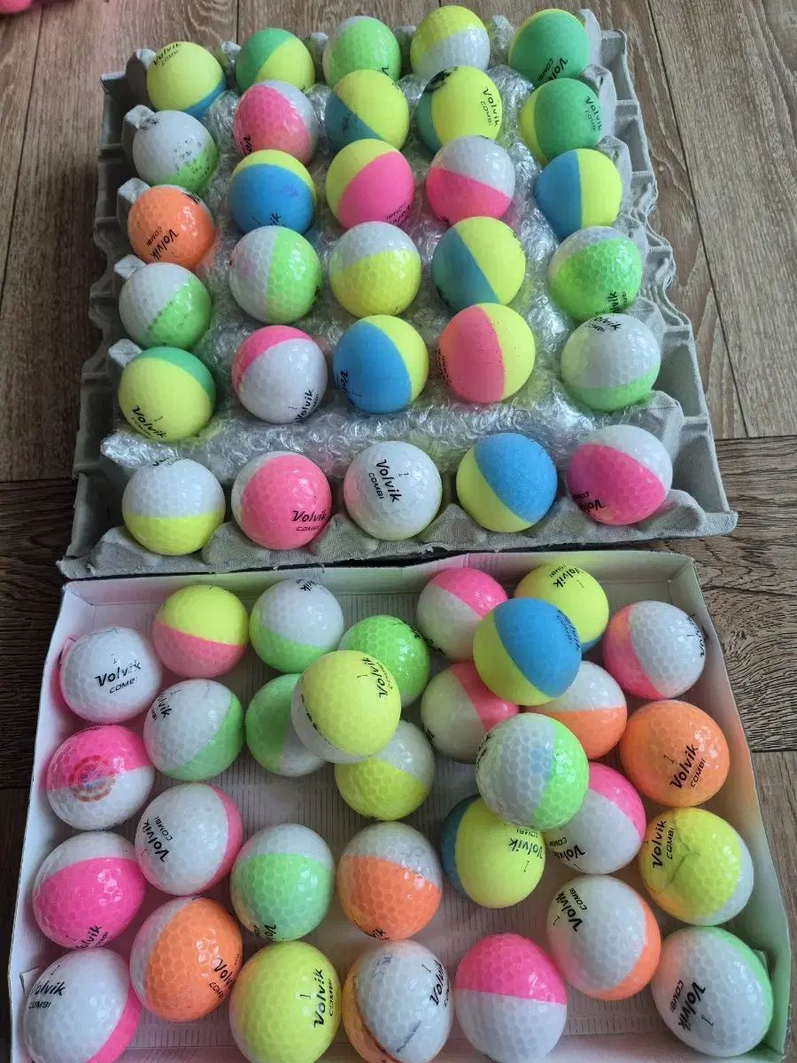 Volvik Vahn-ban-gong mixed matte and glossy 61 balls, 1,800 won each