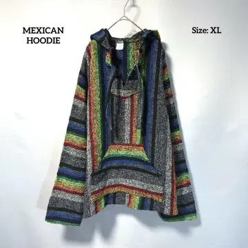 Mexican Parka 멕시코 후드티 풀오버 레인보우 XL