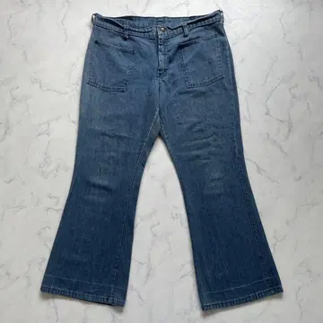 60s 70s 스토어 데님 세일러 팬츠 빈티지 플레어