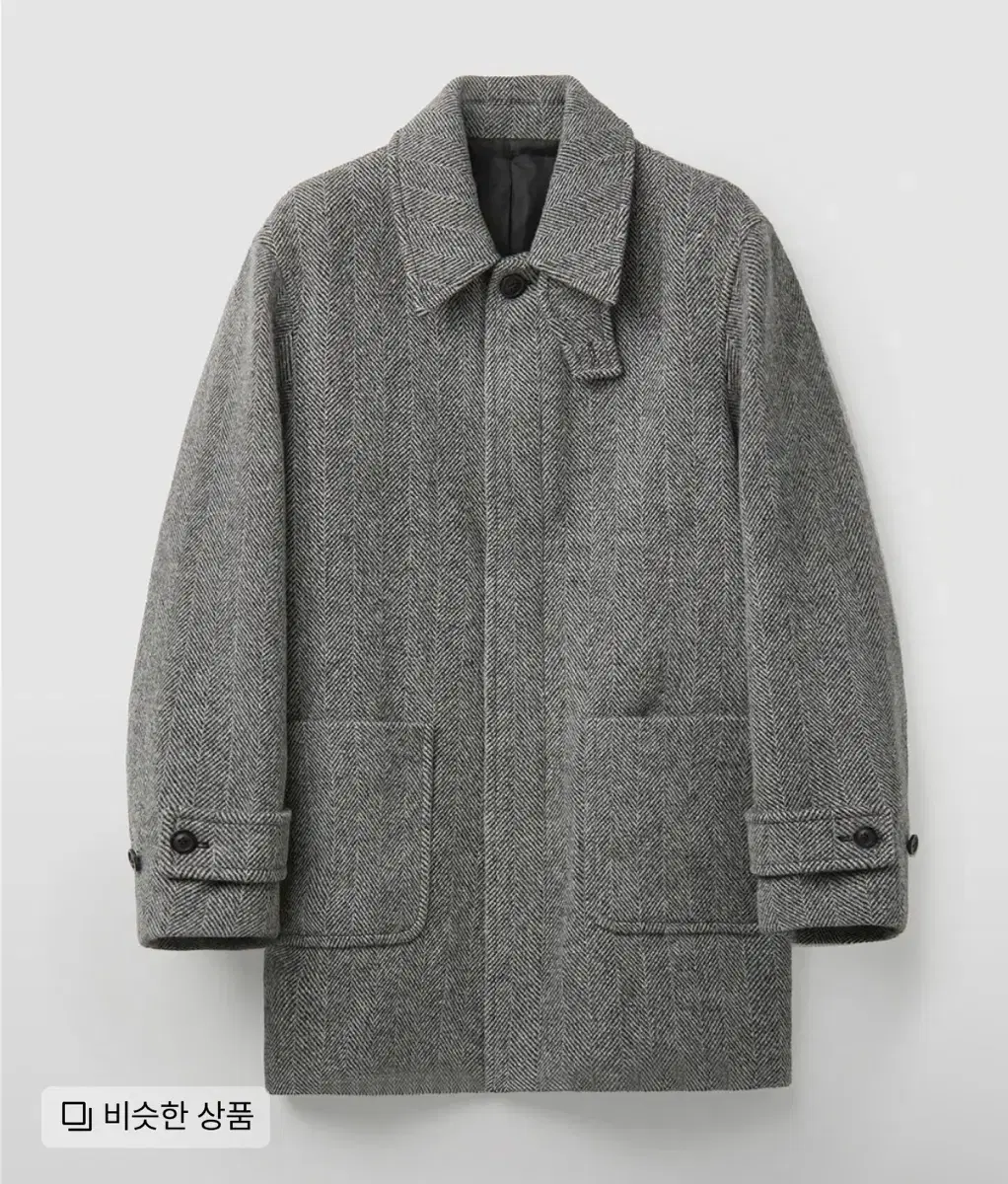 [새상품] 쿠어 24fw 헤링본 하프코트