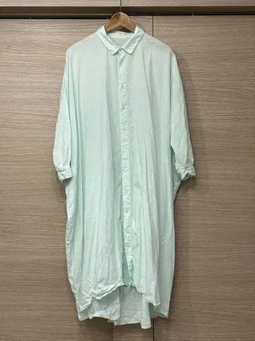 nest Robe UpcycleLino 테일 빅 원피스 민트 컬러