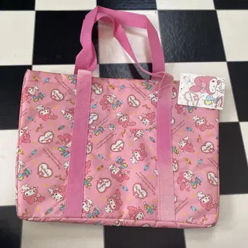 산리오 마이멜로디 플랫 화장품 보냉 계산대 바스켓백 에코백 2017