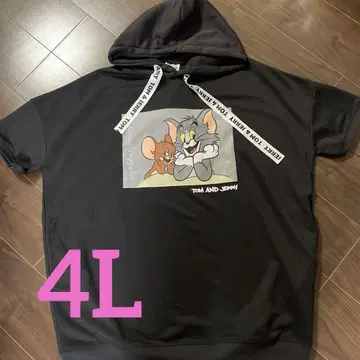 톰과 제리 반팔 후드티 4L